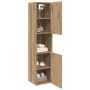 Armario pared baño madera ingeniería roble artisian 30x30x130cm de , Tocadores de baño - Ref: Foro24-856222, Precio: 76,58 €,...