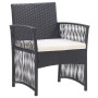 Sillones de jardín con cojines 2 unidades ratán sintético negro de , Sillas de jardín - Ref: Foro24-363406, Precio: 112,57 €,...