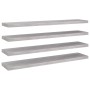 Estante flotante pared 4 uds MDF gris hormigón 120x23,5x3,8 cm en Estanterías | Comprar online en Foru.es