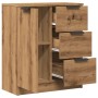 Aparador de madera de ingeniería roble artisan 60x30x70 cm de , Aparadores - Ref: Foro24-856837, Precio: 106,13 €, Descuento: %