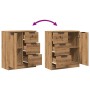 Aparador de madera de ingeniería roble artisan 60x30x70 cm de , Aparadores - Ref: Foro24-856837, Precio: 106,13 €, Descuento: %