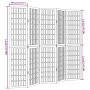 Biombo separador de 5 paneles madera maciza Paulownia blanco de , Divisores de ambientes - Ref: Foro24-358790, Precio: 137,60...