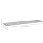 Estante flotante pared 4 uds MDF gris hormigón 120x23,5x3,8 cm en Estanterías | Comprar online en Foru.es