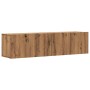 Mueble TV de pared madera ingeniería roble artisan 120x30x30 cm de , Muebles TV - Ref: Foro24-856021, Precio: 86,42 €, Descue...