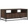 Mesa de centro madera ingeniería metal roble marrón 100x50x45cm de , Mesas de centro - Ref: Foro24-848788, Precio: 103,79 €, ...