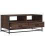 Mesa de centro madera ingeniería metal roble marrón 100x50x45cm de , Mesas de centro - Ref: Foro24-848788, Precio: 103,79 €, ...