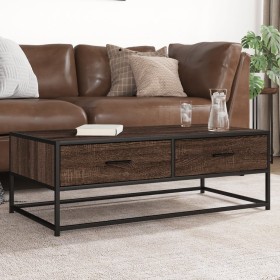 Mesa de centro madera ingeniería metal marrón 100x50x35 cm de , Mesas de centro - Ref: Foro24-848783, Precio: 70,18 €, Descue...