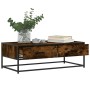 Mesa de centro madera ingeniería metal roble humo 100x50x35 cm de , Mesas de centro - Ref: Foro24-848781, Precio: 65,23 €, De...