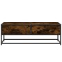 Mesa de centro madera ingeniería metal roble humo 100x50x35 cm de , Mesas de centro - Ref: Foro24-848781, Precio: 65,23 €, De...
