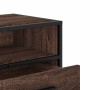 Mueble TV metal y madera ingeniería marrón roble 100x34,5x40 cm de , Muebles TV - Ref: Foro24-848818, Precio: 92,25 €, Descue...