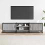 Mueble TV metal y madera ingeniería gris Sonoma 160x35x41 cm de , Muebles TV - Ref: Foro24-848847, Precio: 113,56 €, Descuent...