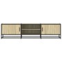 Mueble TV metal y madera ingeniería roble Sonoma 160x35x41 cm de , Muebles TV - Ref: Foro24-848845, Precio: 109,52 €, Descuen...