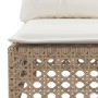 Sofá de jardín de 3 plazas con cojines ratán sintético beige de , Sofás de exterior - Ref: Foro24-365943, Precio: 248,86 €, D...