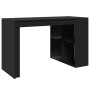 Escritorio de madera de ingeniería negro 123,5x73,5x75 cm de , Escritorios - Ref: Foro24-847983, Precio: 118,89 €, Descuento: %