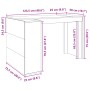 Escritorio de madera de ingeniería negro 123,5x73,5x75 cm de , Escritorios - Ref: Foro24-847983, Precio: 118,89 €, Descuento: %