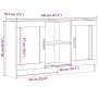 Aparador de madera ingeniería envejecida negro 120x30,5x70 cm de , Aparadores - Ref: Foro24-856164, Precio: 102,77 €, Descuen...