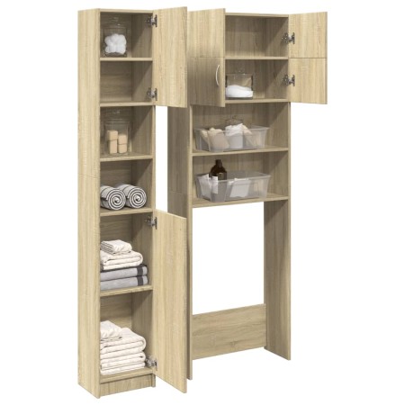 Juego de muebles de baño 2 pzas madera ingeniería roble Sonoma de , Accesorios para lavadoras y secadoras - Ref: Foro24-33249...