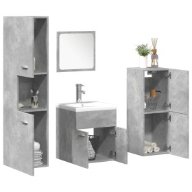Set muebles de baño 5 piezas madera ingeniería gris hormigón de , Muebles de baño - Ref: Foro24-3324876, Precio: 213,30 €, De...