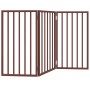 Puerta para perros plegable 3 paneles madera álamo marrón 150cm de , Casetas y cercados para perros - Ref: Foro24-352198, Pre...