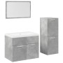 Juego muebles de baño 4 pzas madera contrachapada gris hormigón de , Muebles de baño - Ref: Foro24-3324883, Precio: 203,00 €,...