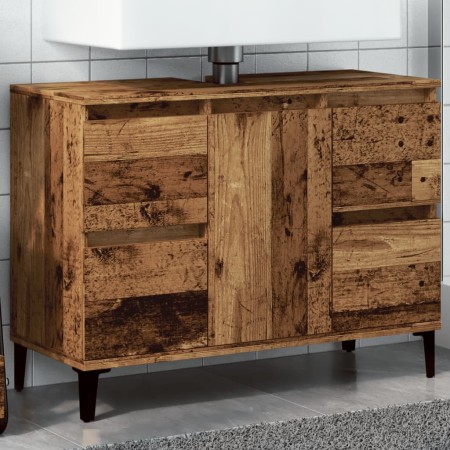 Mueble de lavabo madera ingeniería envejecida 80x33x60 cm de , Tocadores de baño - Ref: Foro24-857129, Precio: 104,75 €, Desc...