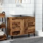 Mueble de lavabo madera ingeniería envejecida 80x33x60 cm de , Tocadores de baño - Ref: Foro24-857129, Precio: 104,75 €, Desc...