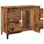 Mueble de lavabo madera ingeniería envejecida 80x33x60 cm de , Tocadores de baño - Ref: Foro24-857129, Precio: 104,75 €, Desc...