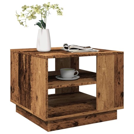 Mesa de centro madera ingeniería madera envejecida 55x55x42 cm de , Mesas de centro - Ref: Foro24-856802, Precio: 54,91 €, De...