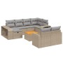 Set de sofás de jardín 11pzas con cojines ratán sintético beige en Conjuntos de jardín | Comprar online en Foru.es