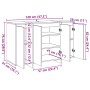 Aparador madera de ingeniería madera envejecida 120x41x75 cm de , Aparadores - Ref: Foro24-856792, Precio: 154,81 €, Descuent...