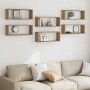 Estantes cubo de pared 6 uds madera roble artisan 60x15x23 cm de , Estantes y estanterías - Ref: Foro24-856591, Precio: 62,99...