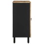 Aparador de madera maciza de mango rugosa 90x33,5x75 cm de , Almacenamiento para CD y DVD - Ref: Foro24-4018656, Precio: 141,...