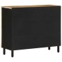 Aparador de madera maciza de mango rugosa 90x33,5x75 cm de , Almacenamiento para CD y DVD - Ref: Foro24-4018656, Precio: 141,...