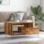 Mesa de centro madera ingeniería madera envejecida 90x49x45 cm de , Mesas de centro - Ref: Foro24-857452, Precio: 91,33 €, De...