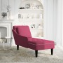 Tumbona con almohada y reposabrazo derecho terciopelo rojo vino de , Divanes - Ref: Foro24-4009776, Precio: 187,47 €, Descuen...