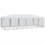 Carpa para fiestas con 12 paredes de malla HDPE blanco 8x4 m de , Carpas y cenadores - Ref: Foro24-4010071, Precio: 208,40 €,...