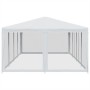 Carpa para fiestas con 12 paredes de malla HDPE blanco 8x4 m de , Carpas y cenadores - Ref: Foro24-4010071, Precio: 208,40 €,...