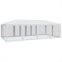 Carpa para fiestas con 12 paredes de malla HDPE blanco 8x4 m de , Carpas y cenadores - Ref: Foro24-4010071, Precio: 208,40 €,...