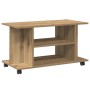 Mueble de TV ruedas madera ingeniería roble artisan 80x40x45 cm de , Muebles TV - Ref: Foro24-855791, Precio: 62,90 €, Descue...