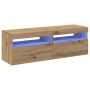 Muebles TV con luces LED 2 uds madera ingeniería roble artisan de , Muebles TV - Ref: Foro24-856312, Precio: 87,70 €, Descuen...