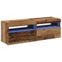 Muebles de TV con luces LED 2 uds madera ingeniería envejecida de , Muebles TV - Ref: Foro24-856310, Precio: 87,70 €, Descuen...