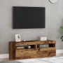 Muebles de TV con luces LED 2 uds madera ingeniería envejecida de , Muebles TV - Ref: Foro24-856310, Precio: 87,70 €, Descuen...