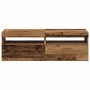 Muebles de TV con luces LED 2 uds madera ingeniería envejecida de , Muebles TV - Ref: Foro24-856310, Precio: 87,70 €, Descuen...
