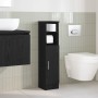 Mueble de baño con portarrollos negro 20,5x22x90 cm de , Muebles de baño - Ref: Foro24-858498, Precio: 37,68 €, Descuento: %