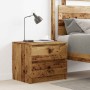 Mesita de noche madera de ingeniería envejecida 50x40x43.5 cm de , Mesitas de noche - Ref: Foro24-856518, Precio: 52,88 €, De...