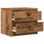 Mesita de noche madera de ingeniería envejecida 50x40x43.5 cm de , Mesitas de noche - Ref: Foro24-856518, Precio: 52,88 €, De...