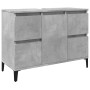Set muebles de baño 2 piezas madera contrachapada gris hormigón de , Muebles de baño - Ref: Foro24-3324950, Precio: 211,23 €,...