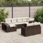 Set de sofás de jardín 10 pzas y cojines ratán sintético marrón de , Conjuntos de jardín - Ref: Foro24-3326067, Precio: 586,4...