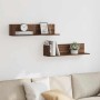 Estantes de pared 2 uds madera roble marrón 75x16,5x16,5 cm de , Estantes y estanterías - Ref: Foro24-860037, Precio: 36,99 €...