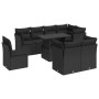 Set de sofás de jardín con cojines 9 pzas ratán sintético negro de , Conjuntos de jardín - Ref: Foro24-3326176, Precio: 651,2...